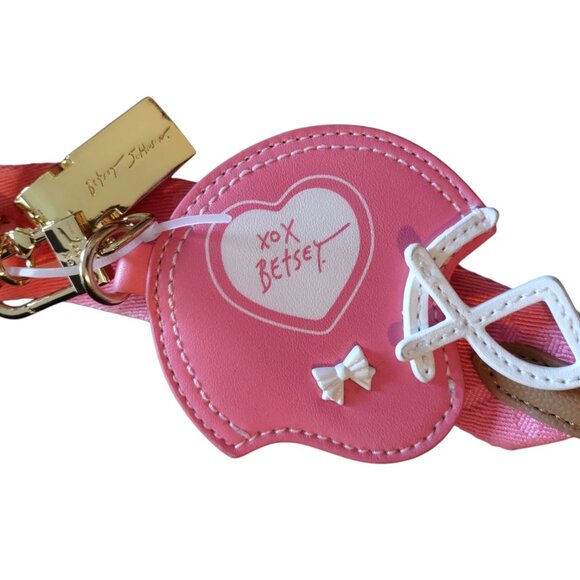 Betsey Johnson Game Day Crossbody Football Purse Helmet Charm NWT - Picture 6 of 13